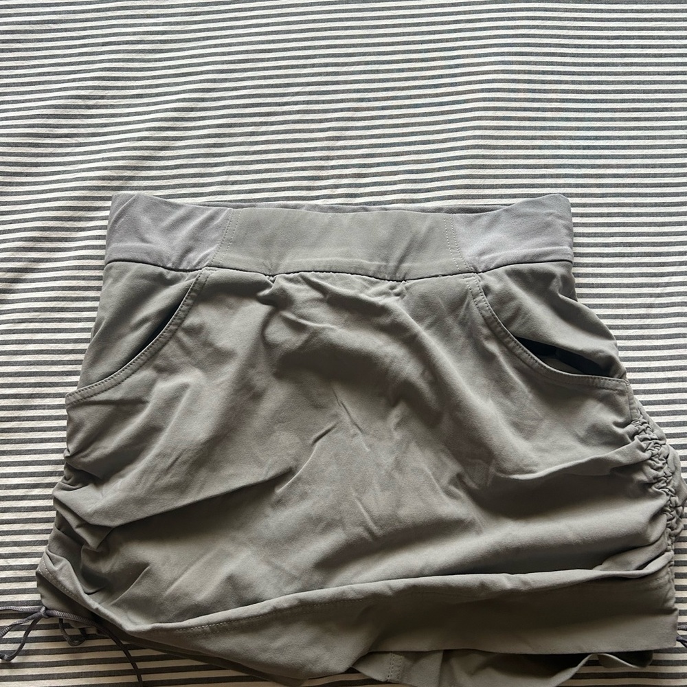Columbia Gray Mini Skirt with Ruched Design